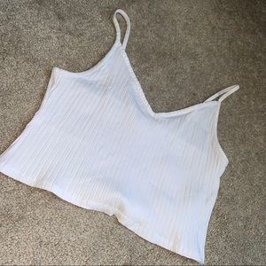 Cute white basic crop top